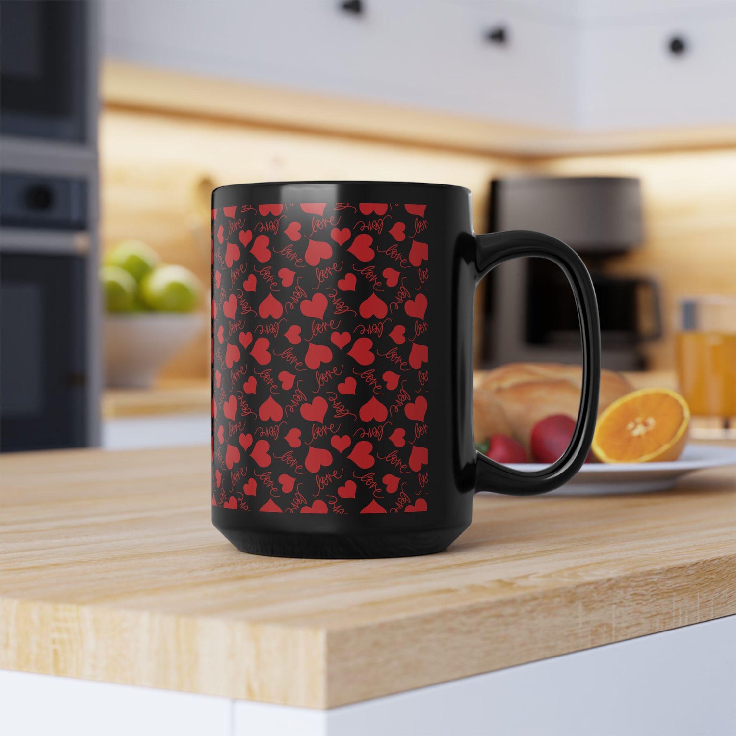 Red Hearts Love Mug - Perfect for Valentine&