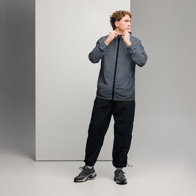 Men’s Geometric Windbreaker Jacket – Casual & Stylish Lightweight Jacket for All Seasons