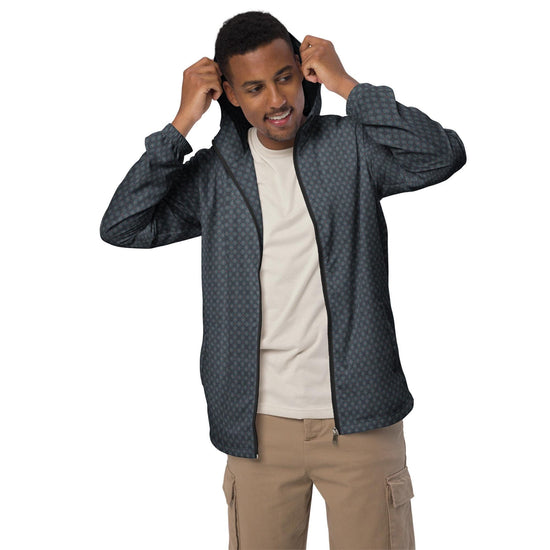 Men’s Geometric Windbreaker Jacket – Casual & Stylish Lightweight Jacket for All Seasons