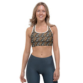 Floral All-Over Print Stylish Sports Bra – Comfortable & Trendy Activewear for Every Workout