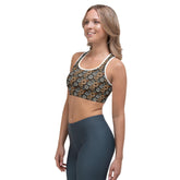 Floral All-Over Print Stylish Sports Bra – Comfortable & Trendy Activewear for Every Workout