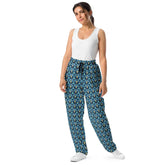 Colorful All-Over Print Uni-Sex Wide-Leg Joggers – Stylish & Comfortable Casual Loungers for Everyday Wear The Aurora Touch