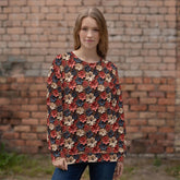 Bright Floral All-Over Pattern Sweatshirt for Women – Vibrant & Cozy Floral Sweatshirt for Every Season
