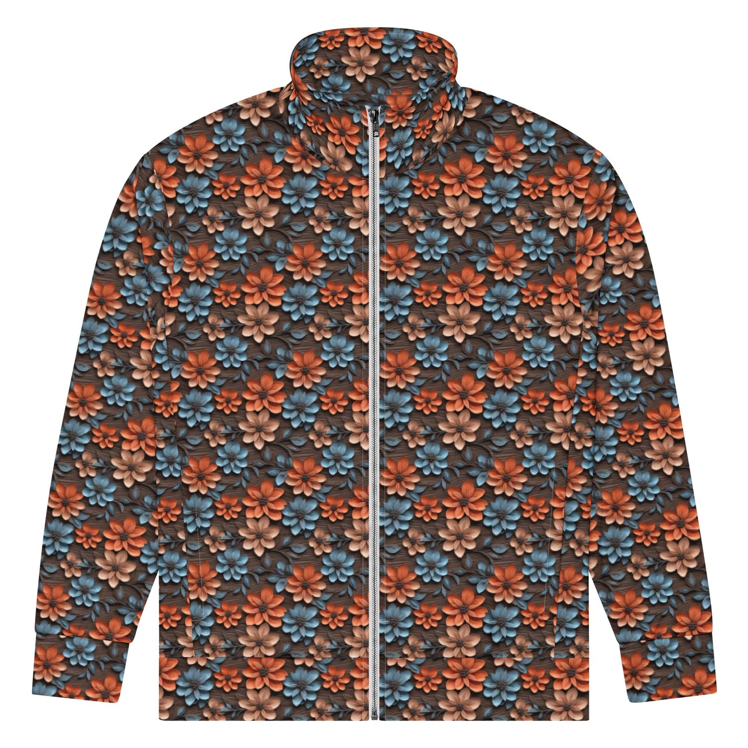 Beautiful Floral Pattern Female Unisex Track Jacket – Stylish & Comfortable Sportswear for Every Season