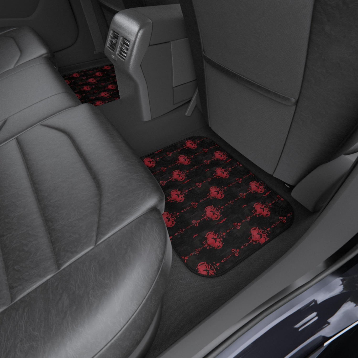 Elegant Gothic Car Mats - Set of 4, Unique Auto Accessories, Flooring for Holidays, Perfect for Car Lovers, Stylish Vehicle Decor