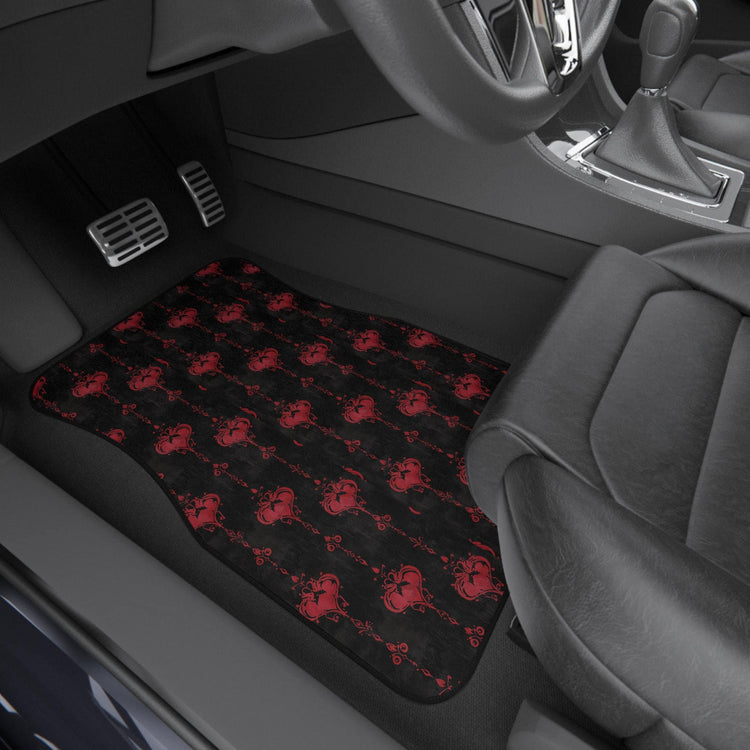 Elegant Gothic Car Mats - Set of 4, Unique Auto Accessories, Flooring for Holidays, Perfect for Car Lovers, Stylish Vehicle Decor