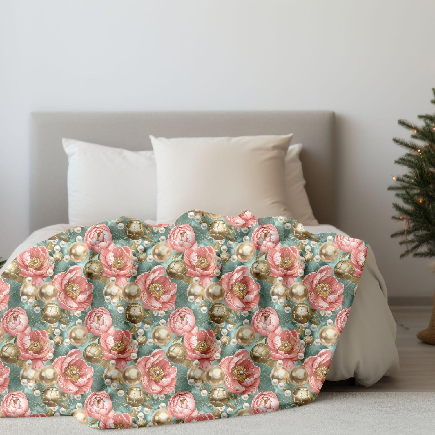 Cozy Floral Velveteen Microfiber Blanket, Soft Throw for Home Decor, Perfect Gift for Birthdays, Weddings, and Holidays, Bedspread, Picnic