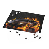Flame-Infused Sports Car Puzzle | Perfect Gift for Car Lovers, 120-Piece, 252-Piece, 500-Piece, Family Fun, Racing Enthusiasts
