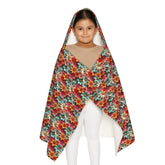 Colorful Floral Youth Hooded Towel - Fun and Cozy for Kids, Pool Days, Beach Trips, Summer Fun, Birthday Gifts, Bath Time The Aurora Touch