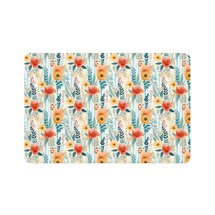 Floral Pet Food Mat - Vibrant Dog Bowl Mat, Cat Feeding Station, Decor for Pet Lovers, Kitchen Accessories, Gift for Pet Parents