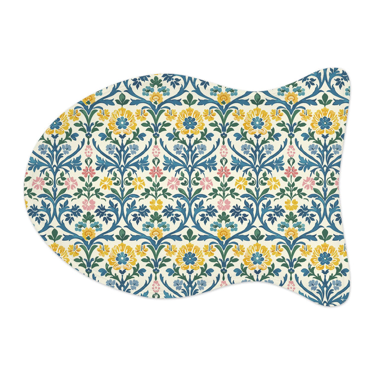 Floral Pet Feeding Mats - Cute Dog Mat, Cat Feeding Tray, Waterproof Dish Mat, Gift for Pet Lovers, Home Decor