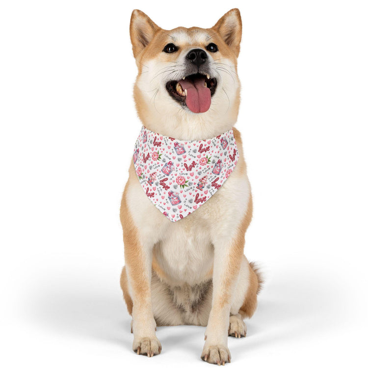 Colorful Pet Bandana Collar, Cute dog accessory for love, Valentine&