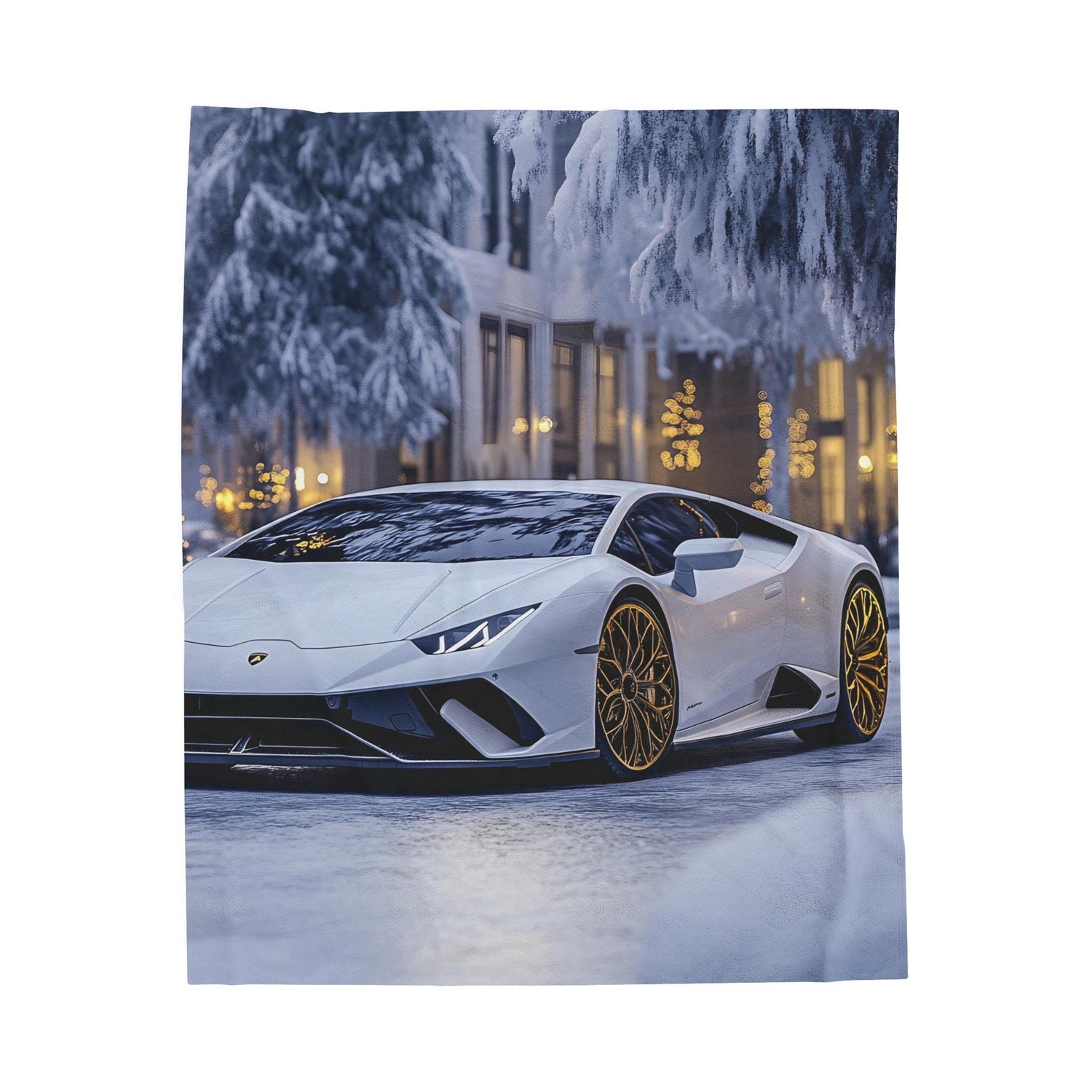 Luxurious Velveteen Plush Blanket featuring Sports Car - Cozy Throw for Car Enthusiasts, Gift for Him, Home Decor, Plush Blanket, Lamborgini