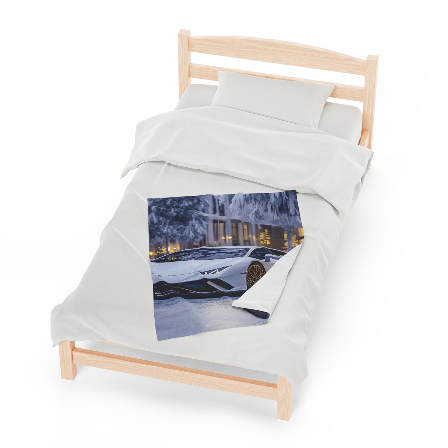 Luxurious Velveteen Plush Blanket featuring Sports Car - Cozy Throw for Car Enthusiasts, Gift for Him, Home Decor, Plush Blanket, Lamborgini