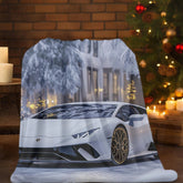 Luxurious Velveteen Plush Blanket featuring Sports Car - Cozy Throw for Car Enthusiasts, Gift for Him, Home Decor, Plush Blanket, Lamborgini The Aurora Touch