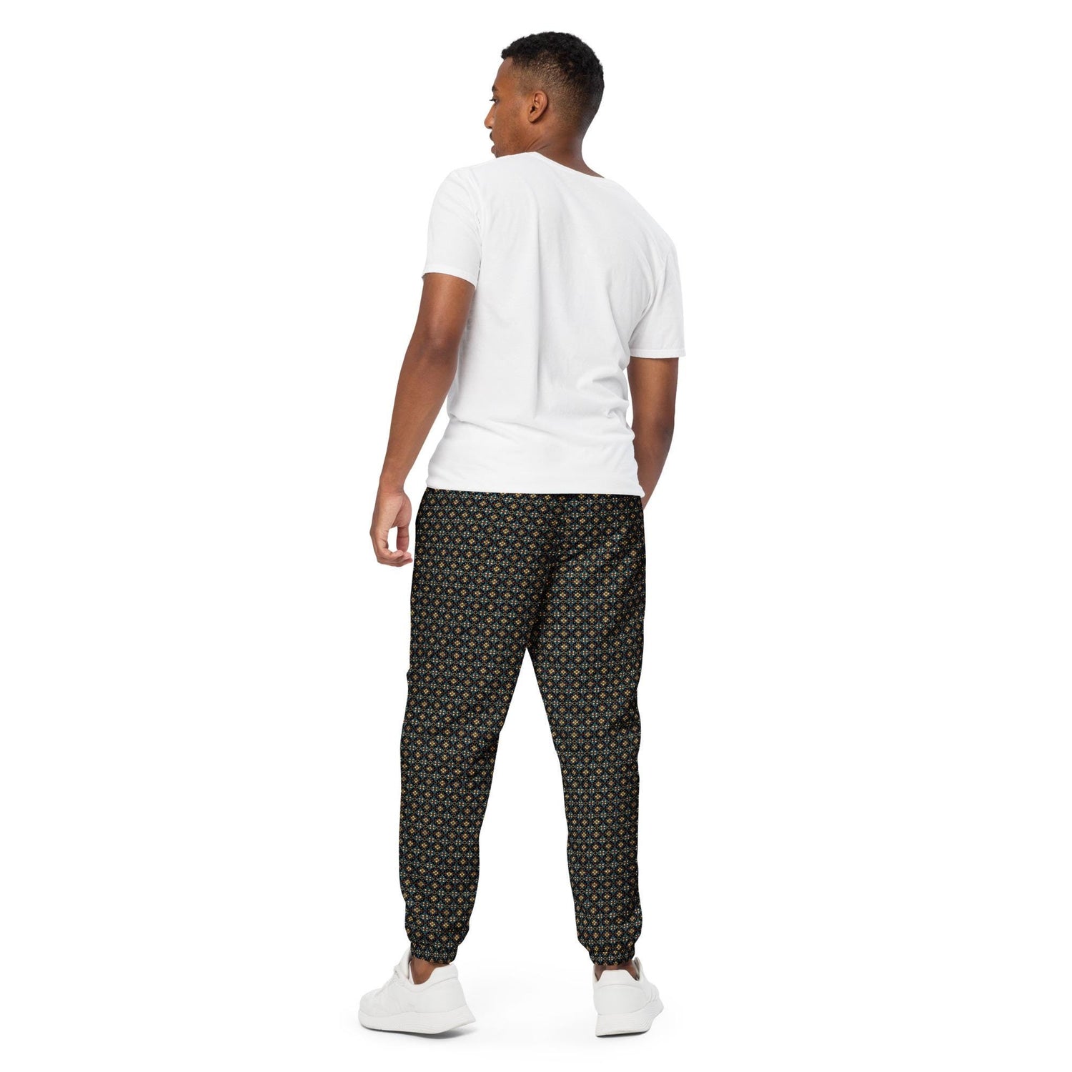 Stylish All-Over Print Men’s Track Pants | Trendy Activewear | Comfortable and Breathable | Custom Pattern Joggers | Streetwear Essential
