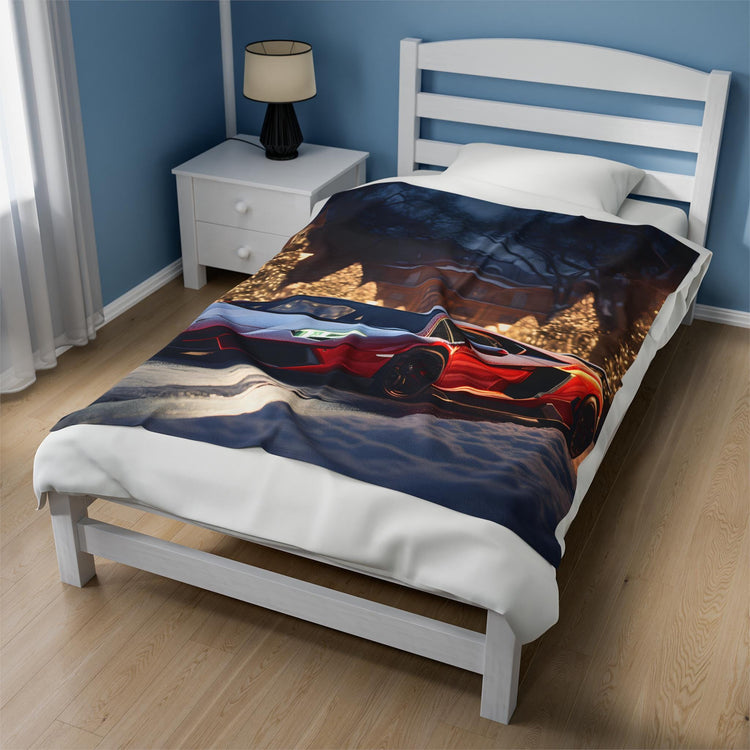 Lamborghini Holiday Velveteen Plush Blanket, Luxury blankets, Xmas Blankets, Bedroom Blanket, Couch Throw, Boys Bedroom, Car Lover Gift