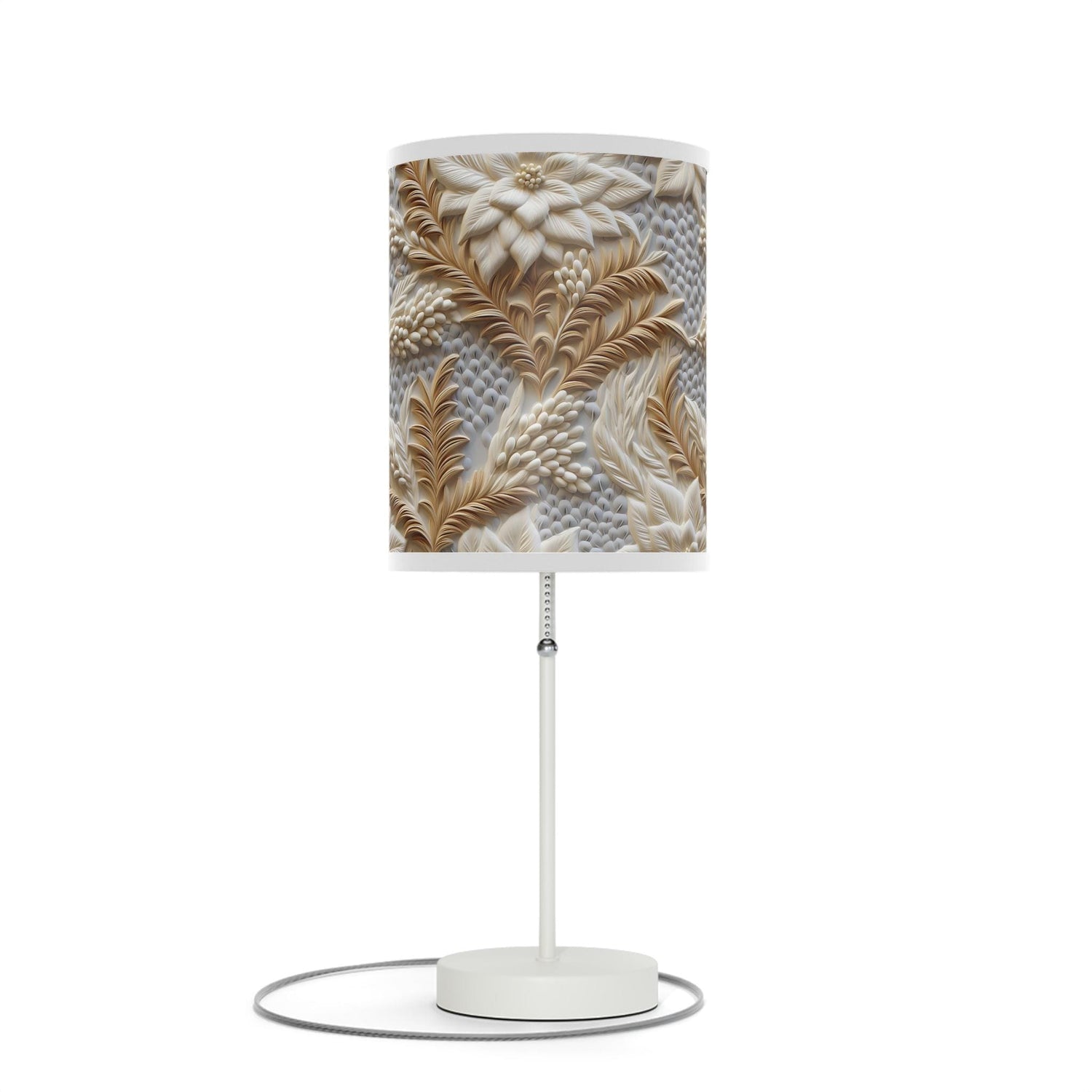 Botanical Pattern Table Lamp, Home Decor, Cozy Atmosphere, Floral Design, Bedroom Lighting, Housewarming Gift, Elegant Table Lamp