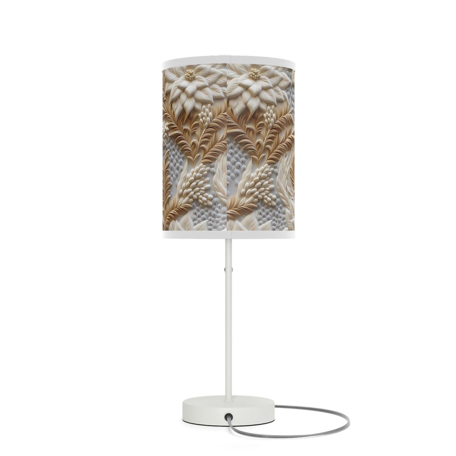 Botanical Pattern Table Lamp, Home Decor, Cozy Atmosphere, Floral Design, Bedroom Lighting, Housewarming Gift, Elegant Table Lamp
