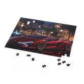 Lamborghini Nightscape Puzzle | 120, 252, 500-Piece | Car Enthusiast Gift | Dynamic Nighttime Art | Family Game Night | Perfect for Father&