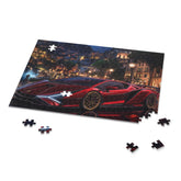 Lamborghini Nightscape Puzzle | 120, 252, 500-Piece | Car Enthusiast Gift | Dynamic Nighttime Art | Family Game Night | Perfect for Father&