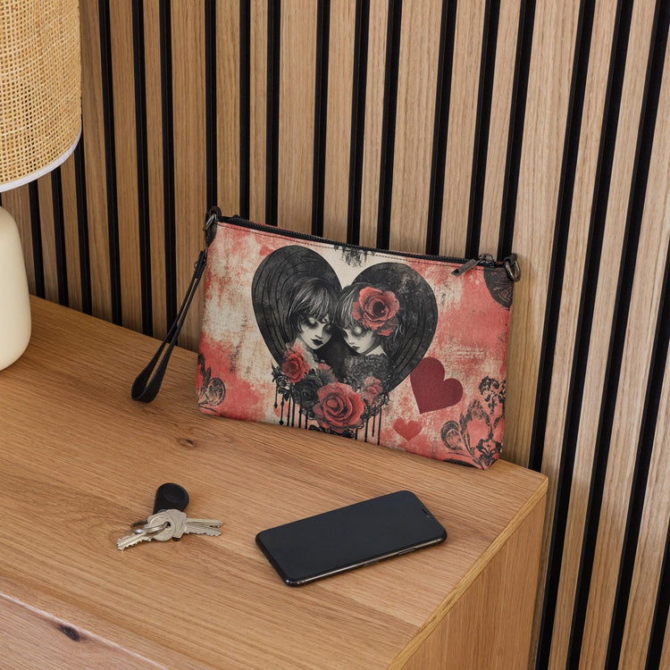 Gothic Valentine’s Crossbody Bag – Dark Love, Stylish & Chic for Her