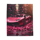 Valentines Plush Blanket - Pink Cozy Bed Cover, Stylish Couch Throw, Pink Barbie, Lamborghini, Velveteen Plush Blanket