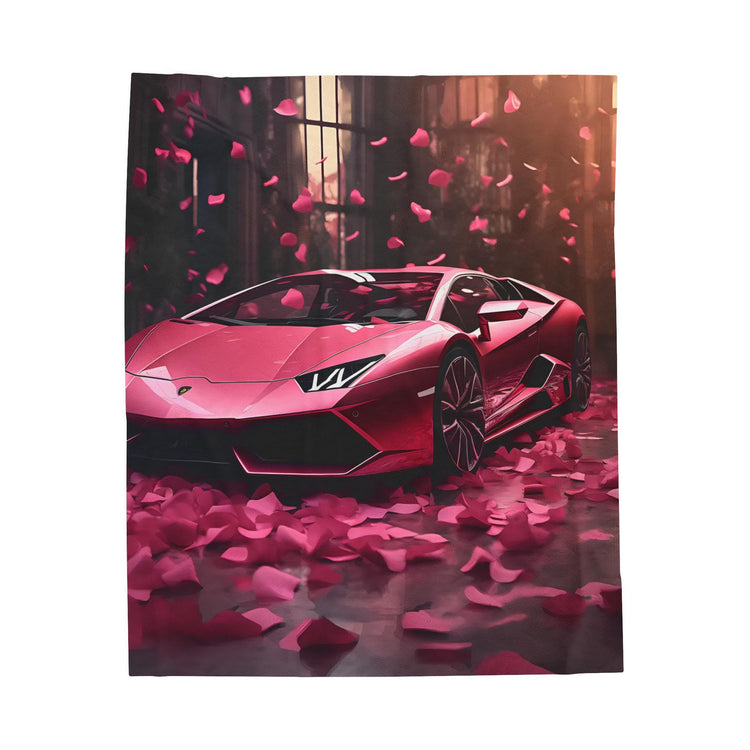 Valentines Plush Blanket - Pink Cozy Bed Cover, Stylish Couch Throw, Pink Barbie, Lamborghini, Velveteen Plush Blanket