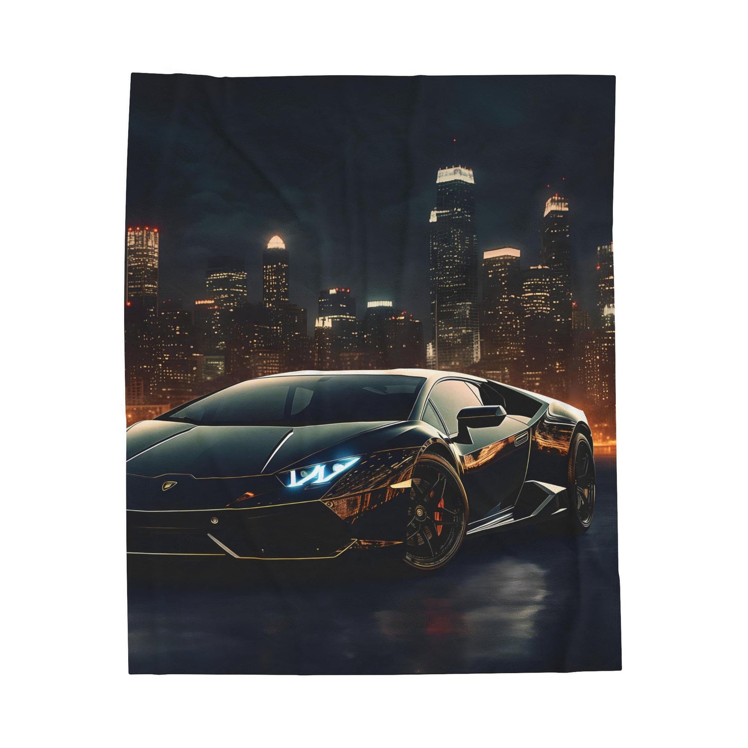 Luxury Car Themed Velveteen Plush Blanket, Cozy Throw for Car Lovers, Perfect Gift for Man Cave, Car Enthusiasts, Home Decor Accent