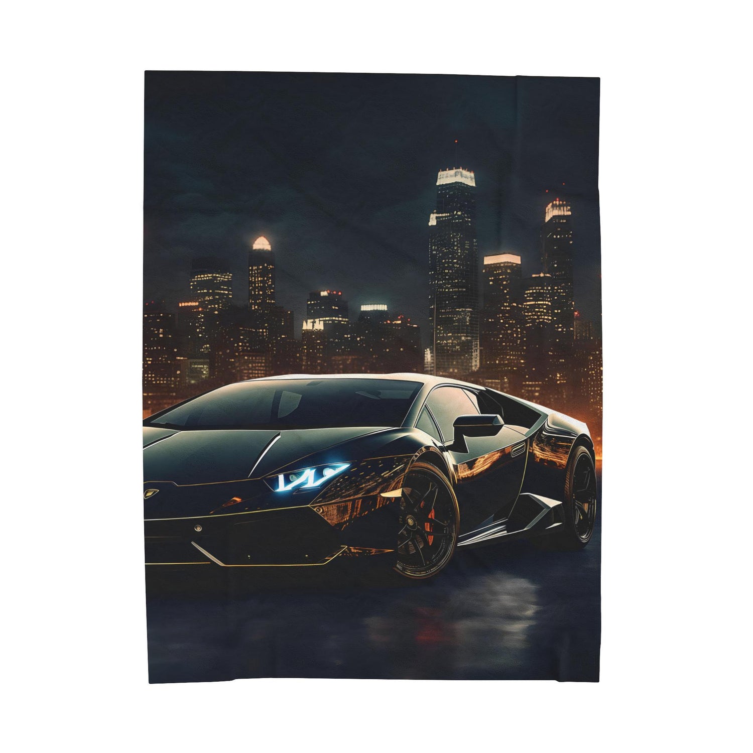 Luxury Car Themed Velveteen Plush Blanket, Cozy Throw for Car Lovers, Perfect Gift for Man Cave, Car Enthusiasts, Home Decor Accent
