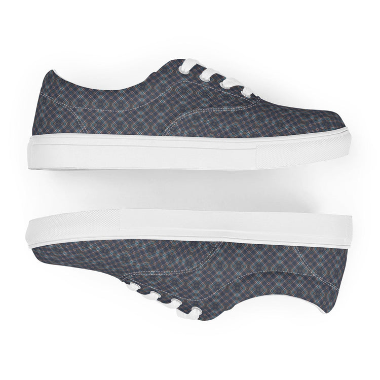 Men’s Geometric Pattern Casual Lace-Up Canvas Shoes – Trendy, Comfortable & Stylish Footwear for Everyday Wear