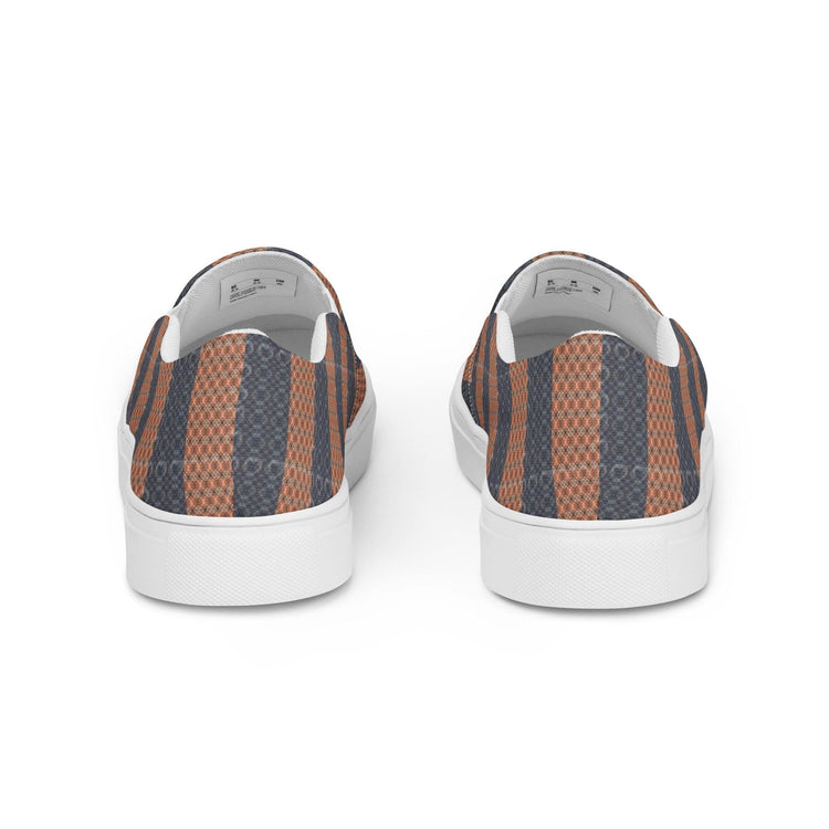 Men’s Geometric Pattern Slip-On Canvas Shoes – Stylish, Comfortable, and Versatile Fashion Sneakers for Every Occasion