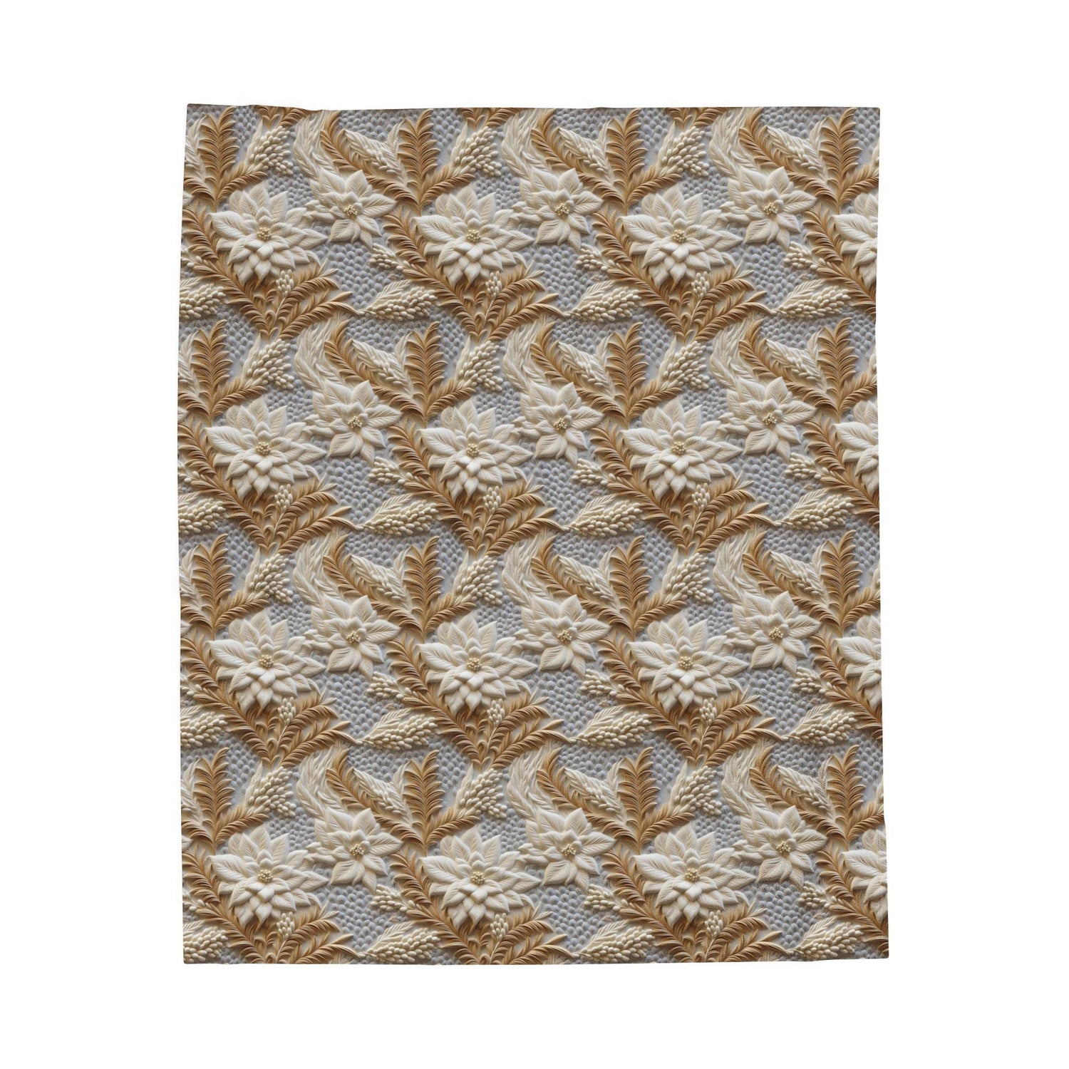 Cozy Velveteen Plush Blanket - Soft Floral Pattern Throw for Home Decor, Gift for Weddings, Birthday, Housewarming, Snuggling