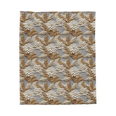 Cozy Velveteen Plush Blanket - Soft Floral Pattern Throw for Home Decor, Gift for Weddings, Birthday, Housewarming, Snuggling