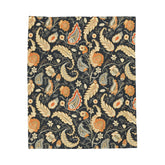 Bohemian Paisley Velveteen Plush Blanket, Cozy Throw for Home Decor, Stylish Gift, Bedroom Accent, Perfect for All Seasons