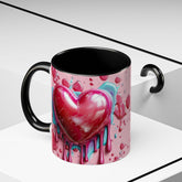 Heart Drip Coffee Mug, Romantic Gift, Valentine&