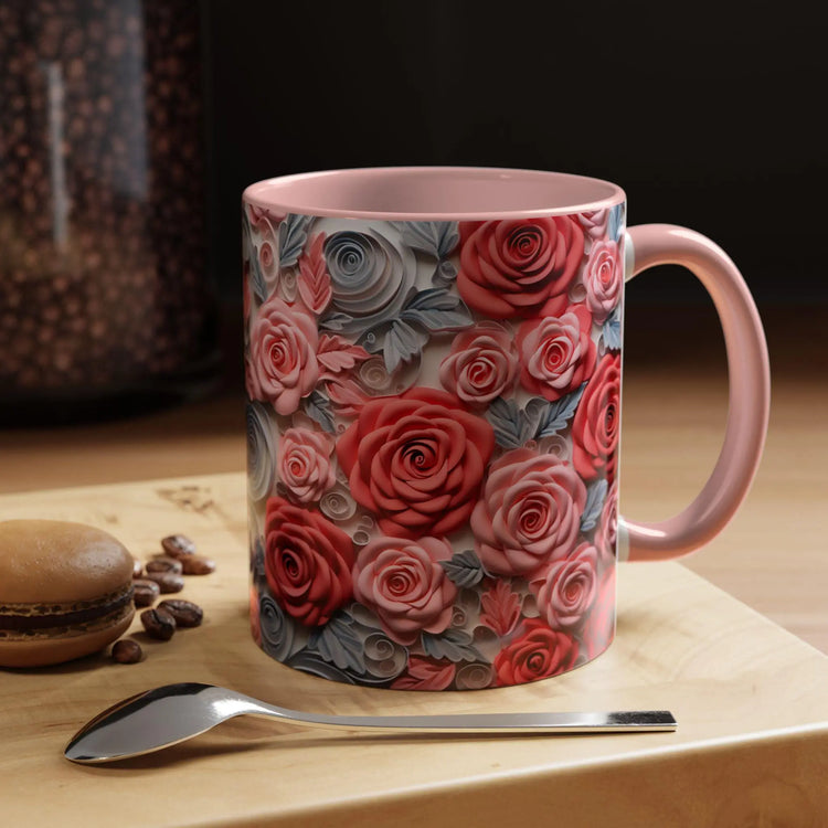 Romantic Floral Coffee Mug, Perfect Gift for Tea Lovers and Flower Enthusiasts, Great for Birthdays, Anniversaries, and Home Decor