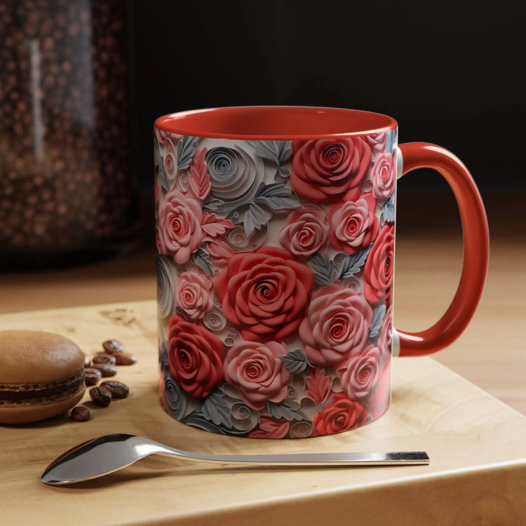 Romantic Floral Coffee Mug, Perfect Gift for Tea Lovers and Flower Enthusiasts, Great for Birthdays, Anniversaries, and Home Decor