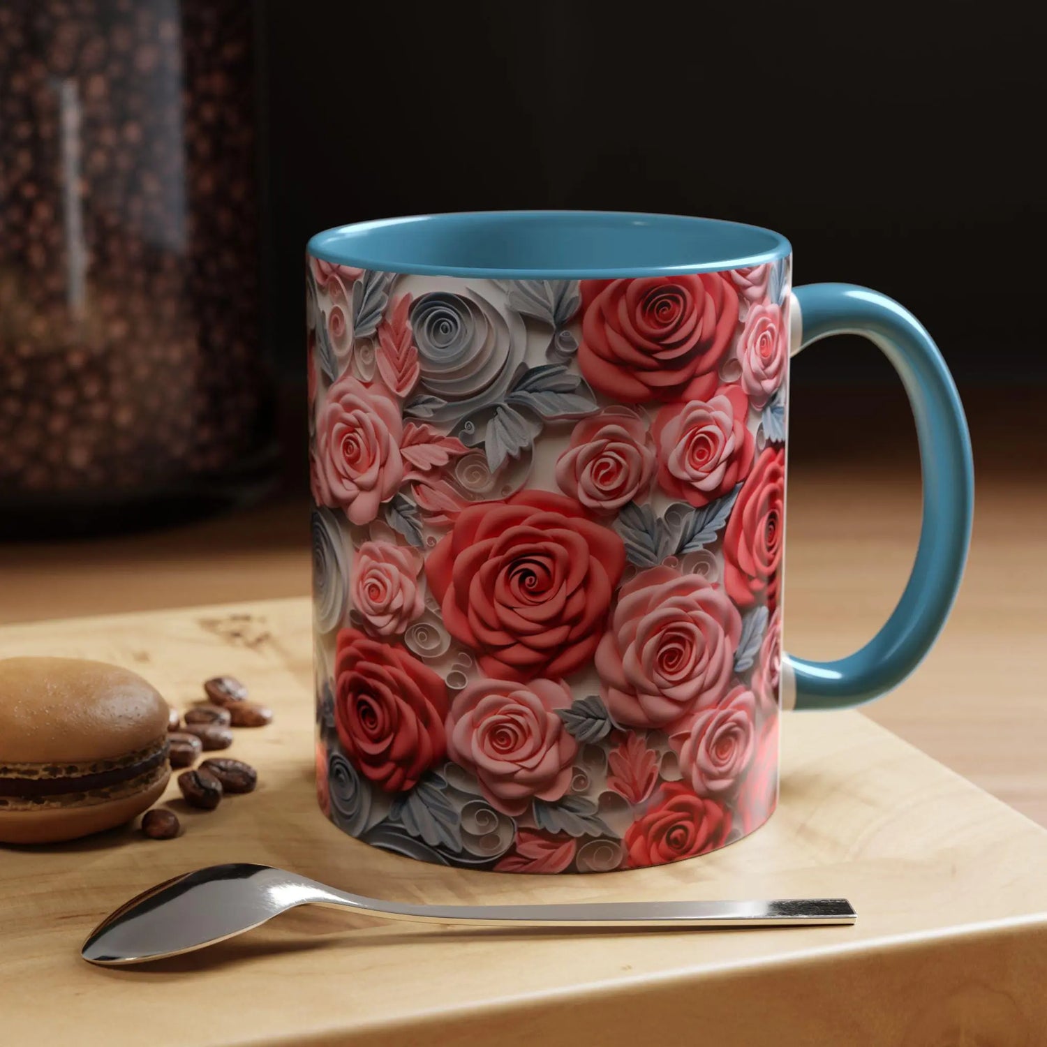 Romantic Floral Coffee Mug, Perfect Gift for Tea Lovers and Flower Enthusiasts, Great for Birthdays, Anniversaries, and Home Decor