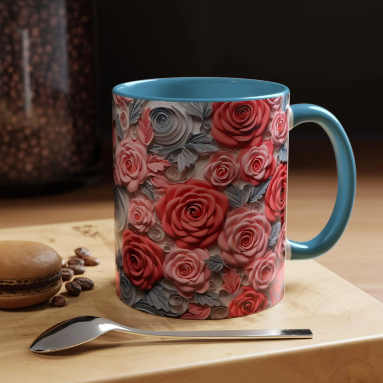 Romantic Floral Coffee Mug, Perfect Gift for Tea Lovers and Flower Enthusiasts, Great for Birthdays, Anniversaries, and Home Decor