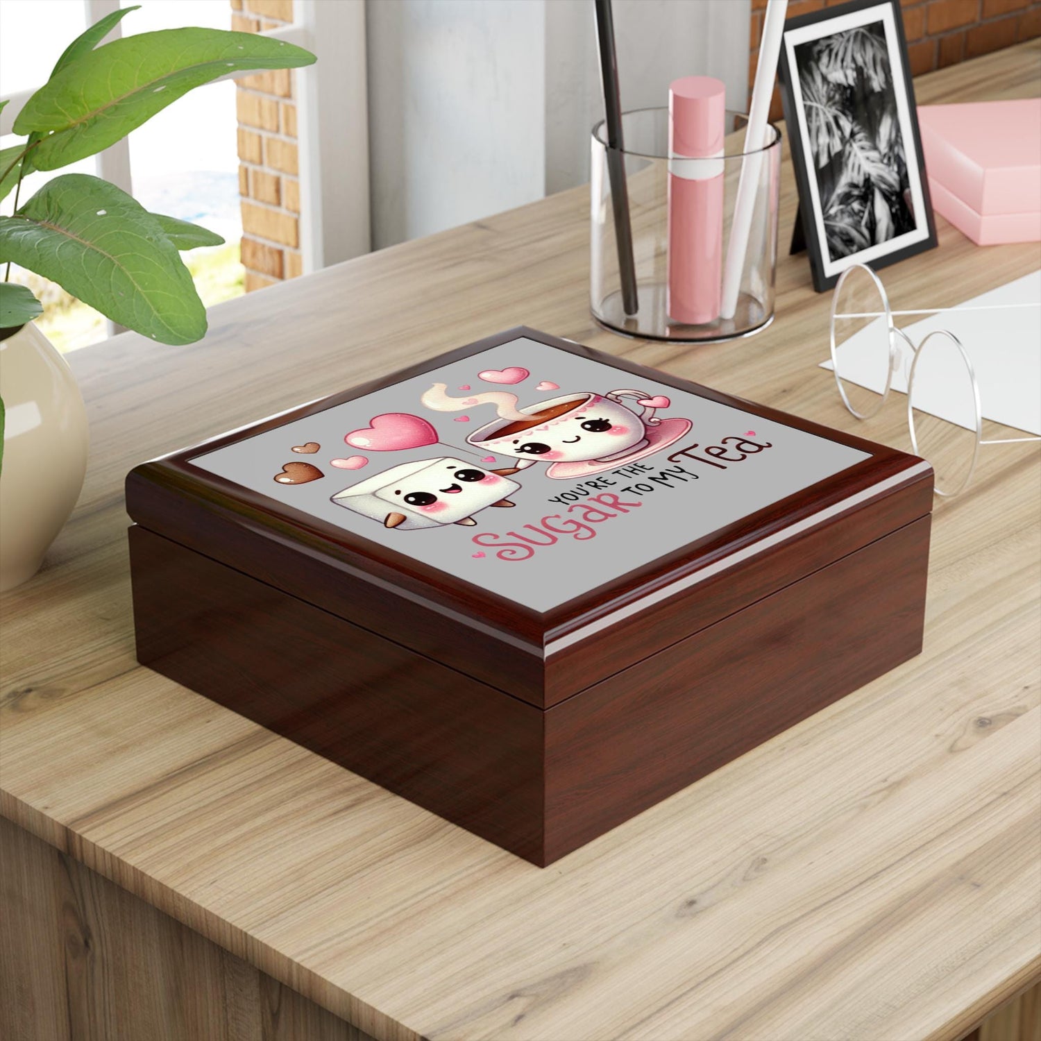 Cute Sugar to My Tea Jewelry Box, Valentine&