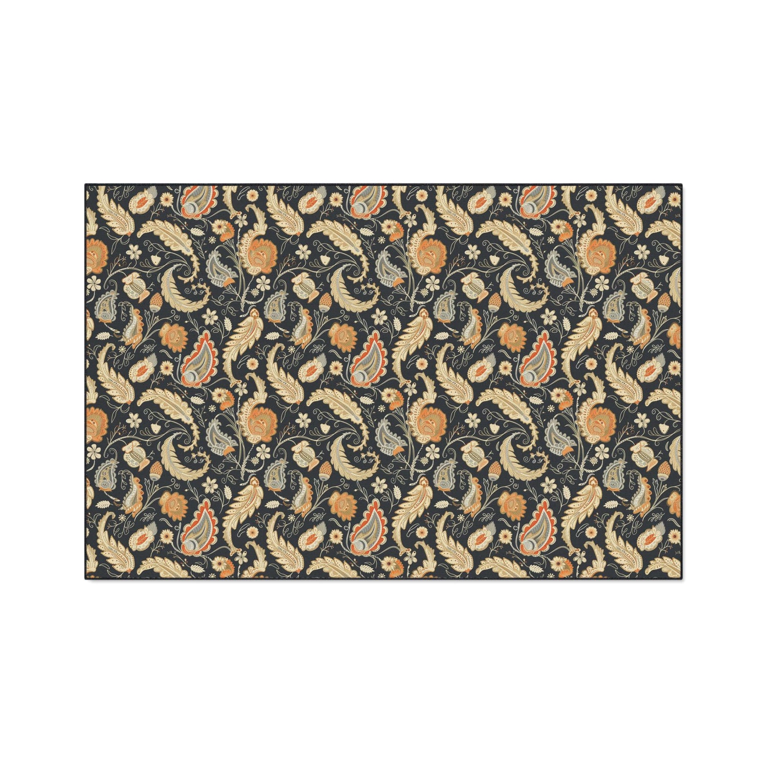 Stylish Heavy Duty Floor Mat with Floral Design - Perfect for Entryway, Kitchen, or Office, Non-Slip, Decorative, Durable