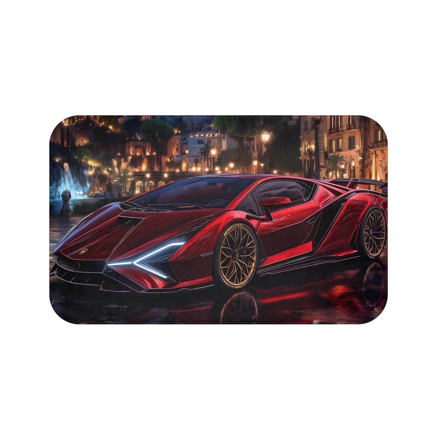 Luxury Sports Car Bath Mat - Perfect for Car Enthusiasts, Modern Bathroom Decor, Housewarming Gift, Automotive Lover&