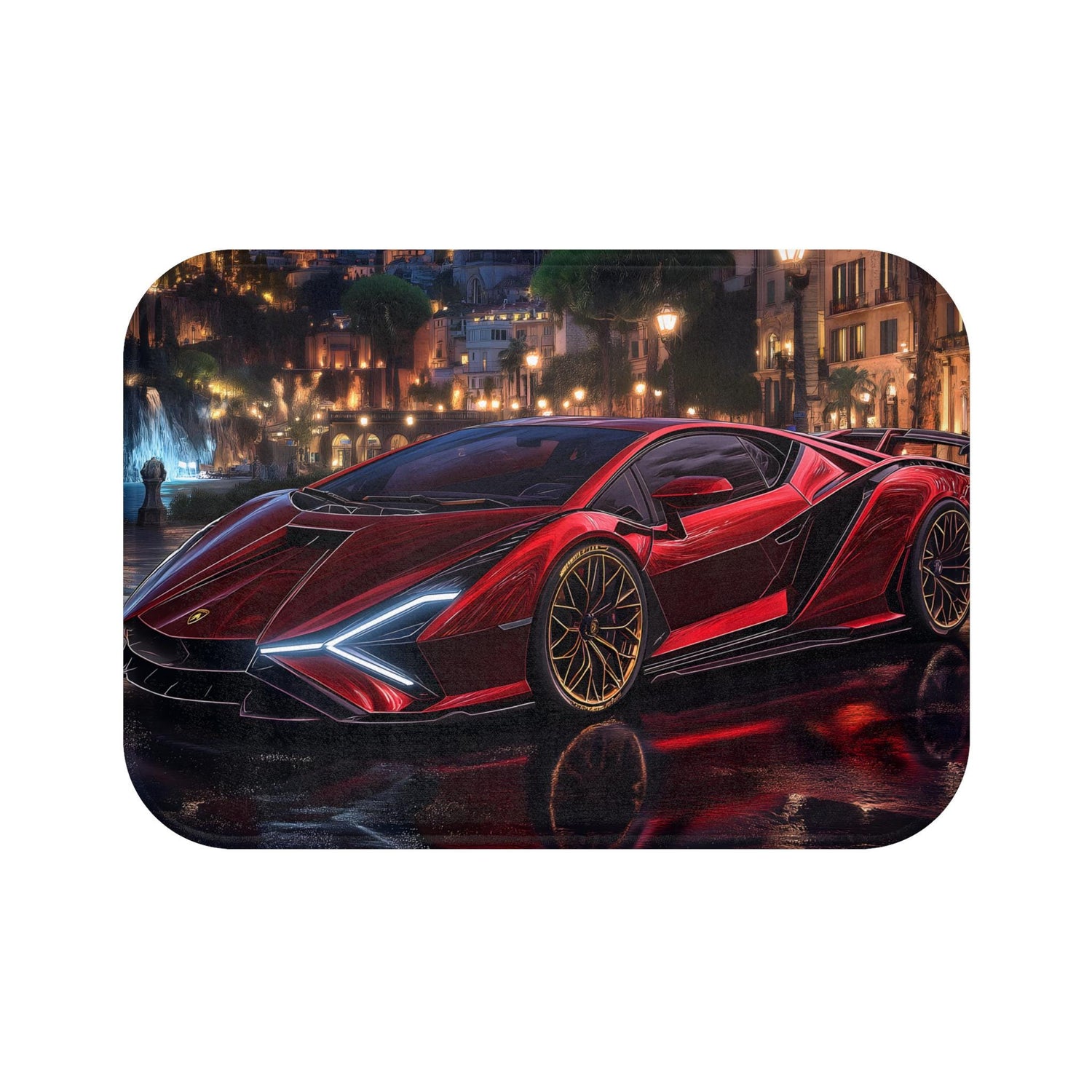 Luxury Sports Car Bath Mat - Perfect for Car Enthusiasts, Modern Bathroom Decor, Housewarming Gift, Automotive Lover&