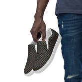 Geometric Stylish Men’s Slip-On Canvas Shoes | Trendy Casual Footwear for Men | Fashionable Comfortable Sneakers | Unique Modern Design
