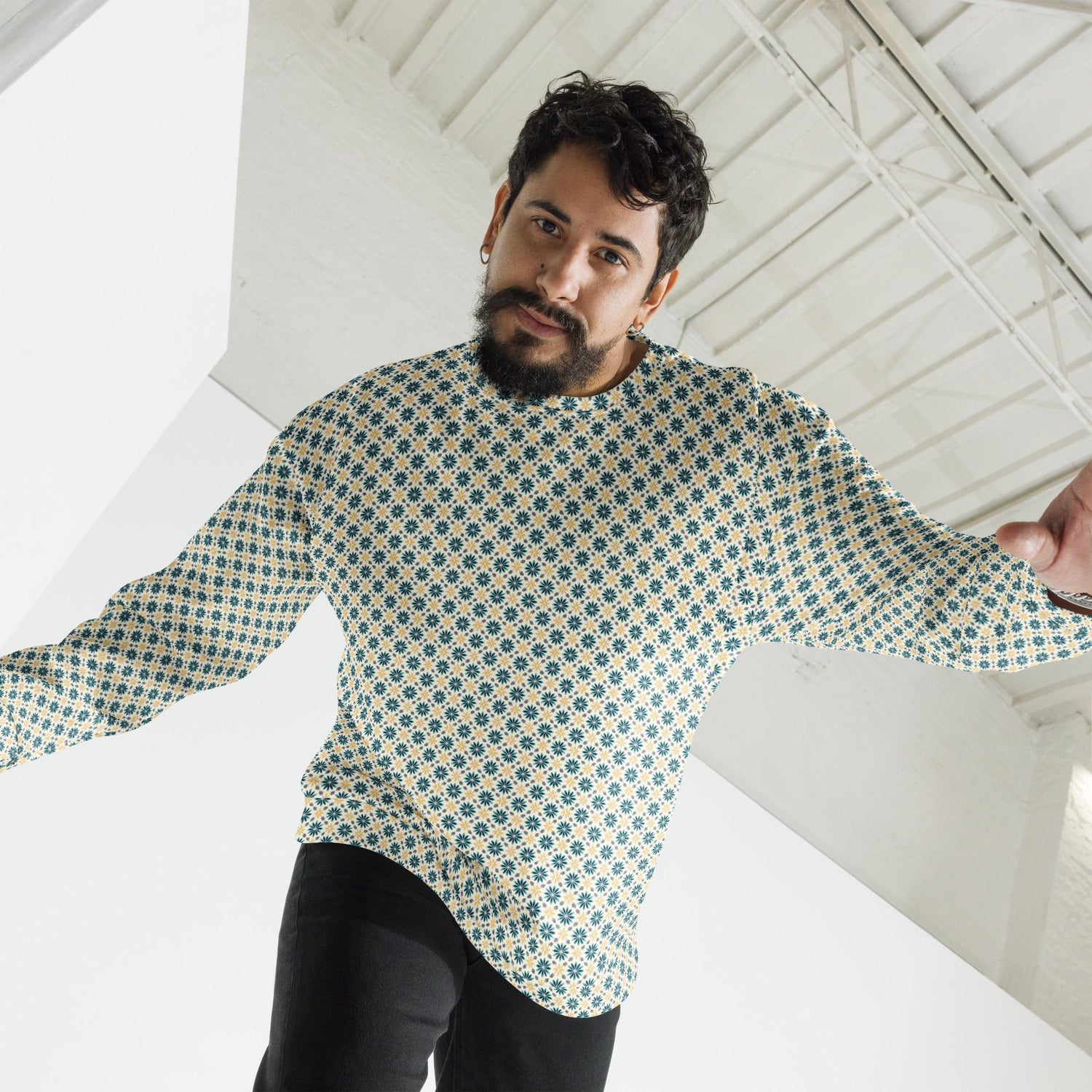 Men’s All-Over Print Casual Sweatshirt | Fashionable Unisex Pullover | Trendy Graphic Hoodie | Cozy, Comfortable & Stylish Sweatshirt