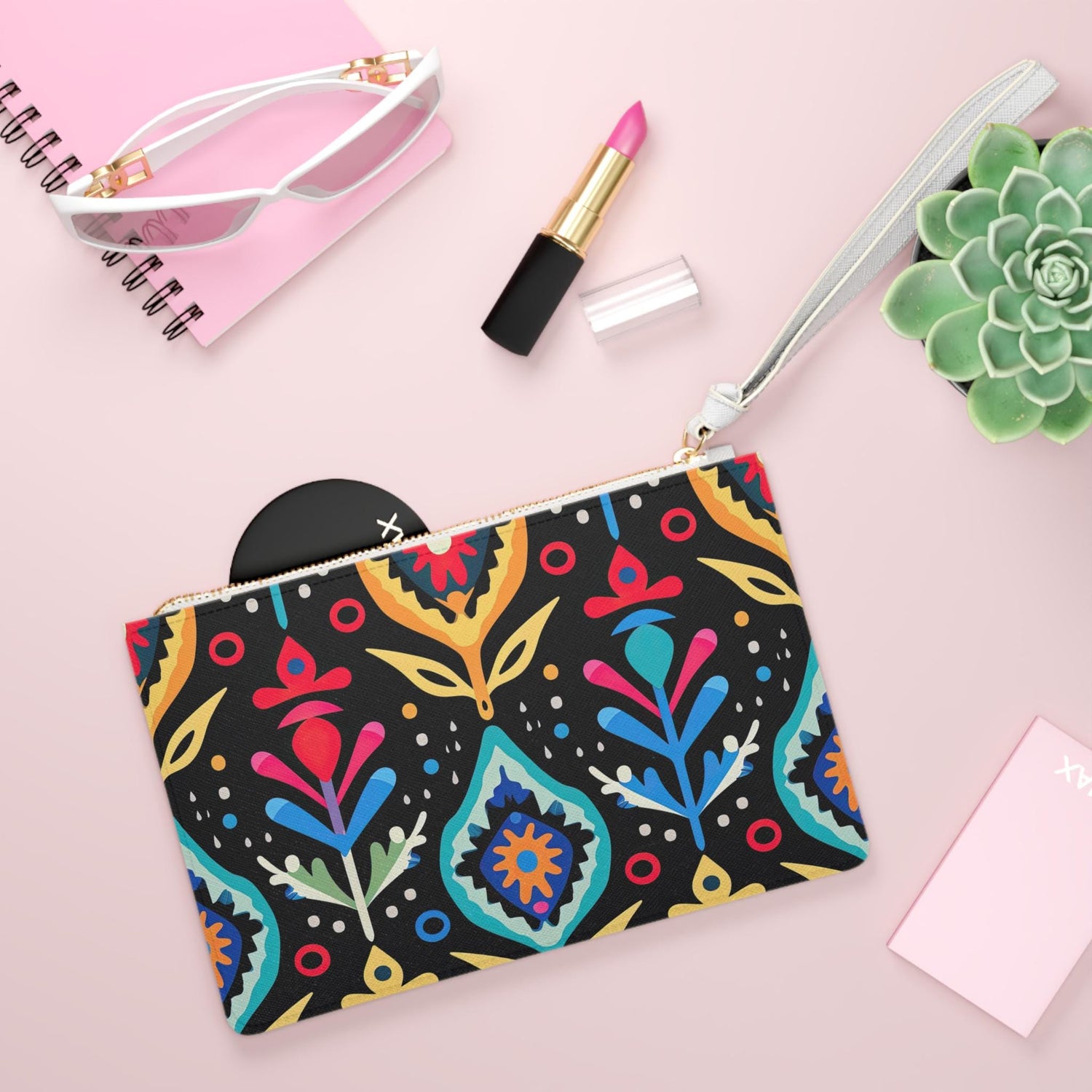 Vibrant Floral Clutch Bag - Boho Chic Accessory for Parties, Travel, Festivals, Everyday Use, Gift for Her