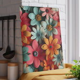 Floral Glass Cutting Board, Vibrant Kitchen Decor, Floral Gift, Home Cooking Essential, Unique Kitchen Gift, Mother&