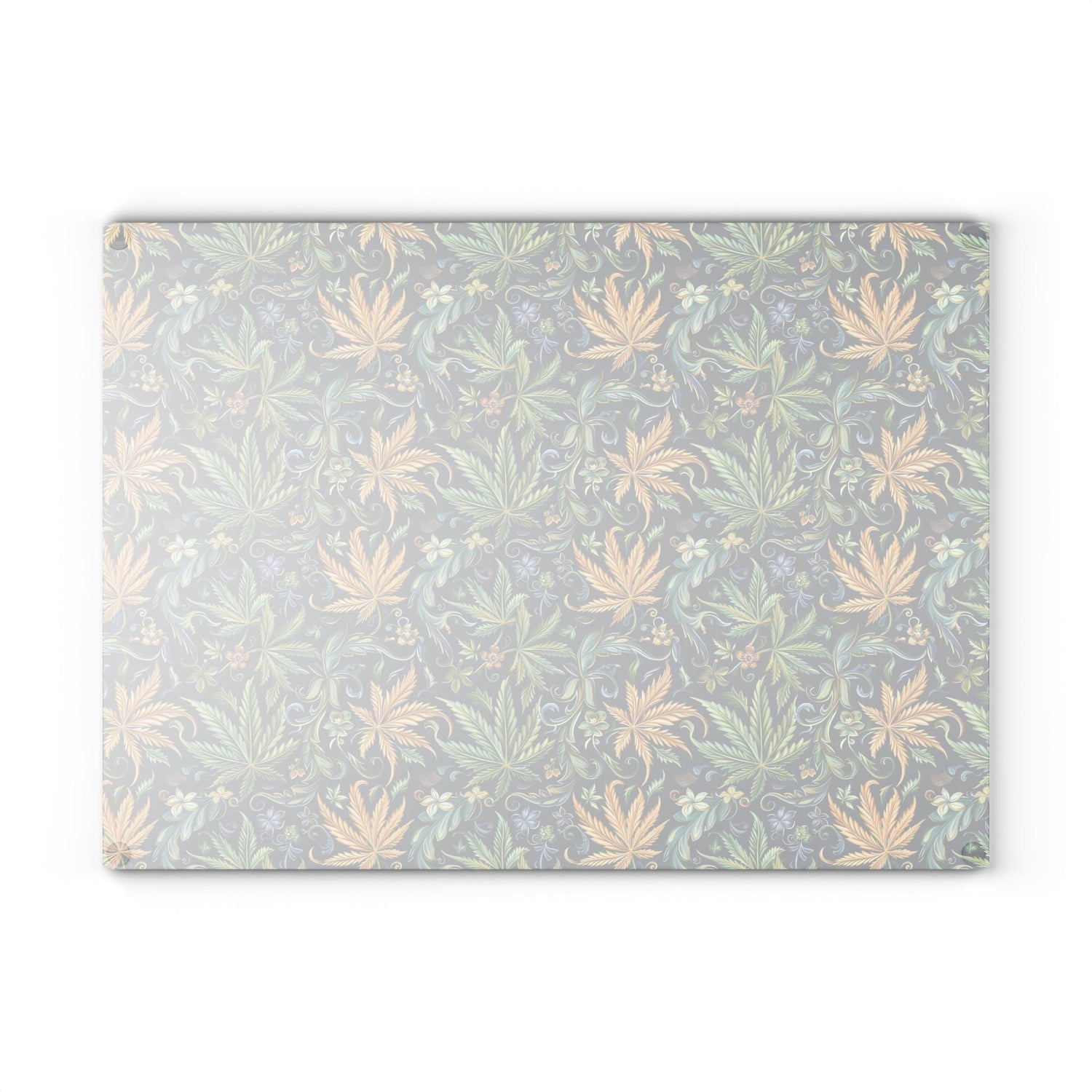 Artisan Floral Glass Cutting Board - Elegant Kitchen Decor, Gift for Foodies, Housewarming, Cooking Essentials, Unique Home Decor