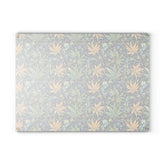 Artisan Floral Glass Cutting Board - Elegant Kitchen Decor, Gift for Foodies, Housewarming, Cooking Essentials, Unique Home Decor